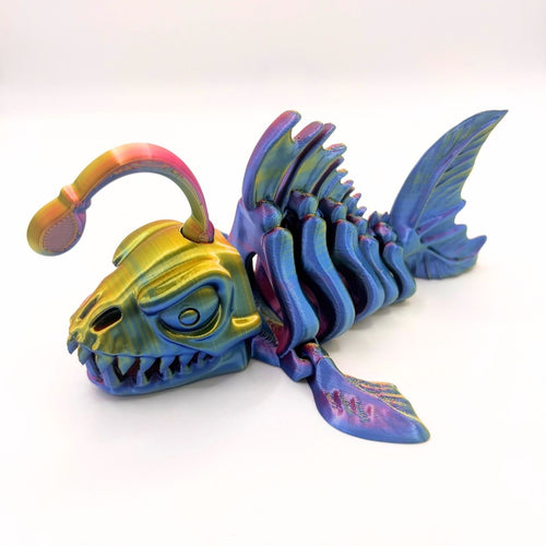 Articulated Anglerfish Skeleton | 7" Deep Sea Fidget & Collectible