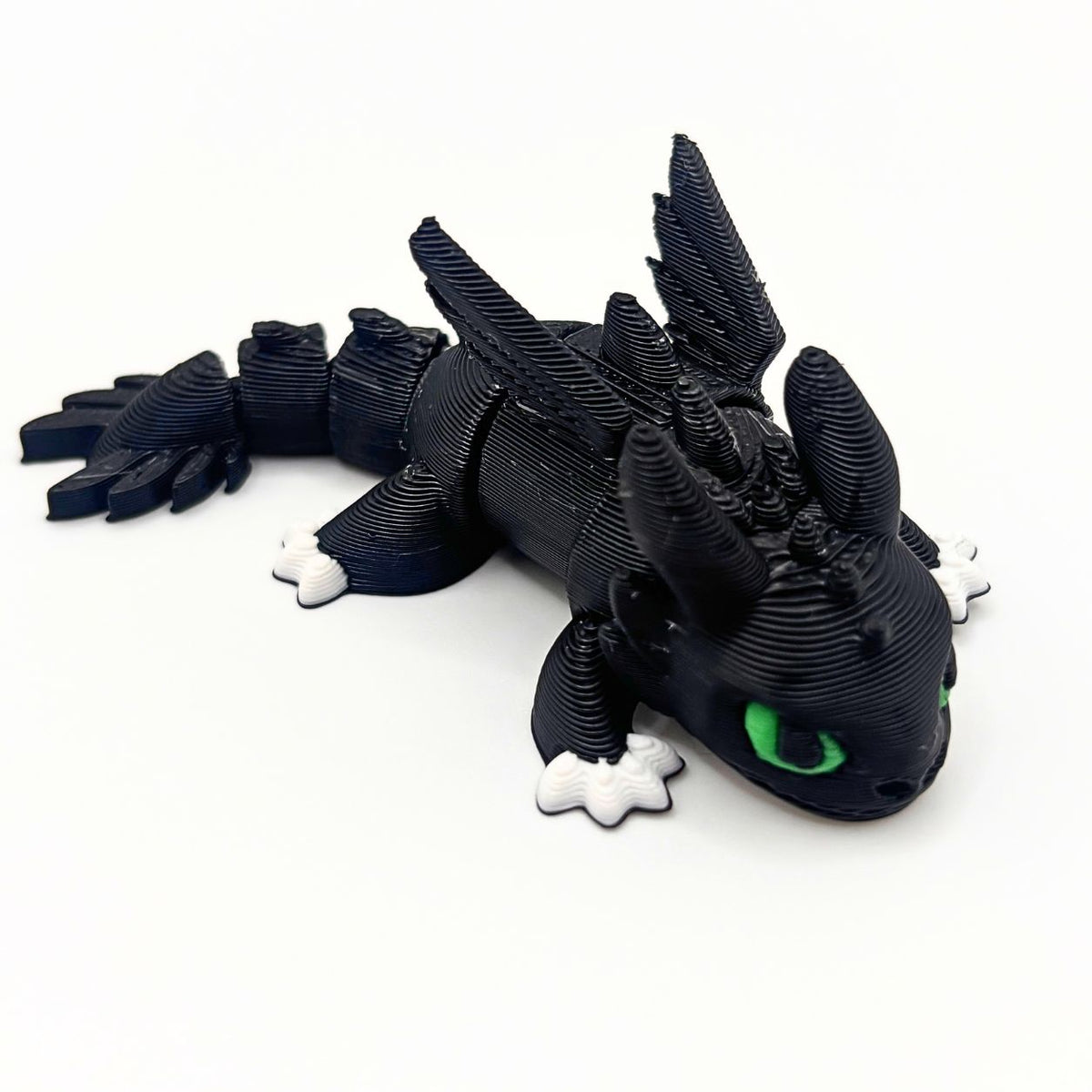 Articulated Toothless Dragon | 6–7" Flexible Night Fury Fidget Toy